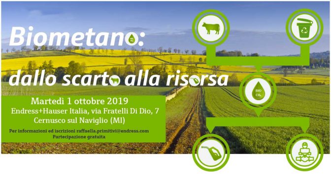 Seminario Biometano: dallo scarto alla risorsa, Milano, 1 ottobre 2019