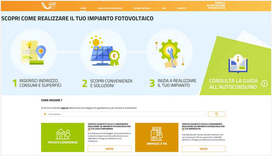 Portale Fotovoltaico GSE