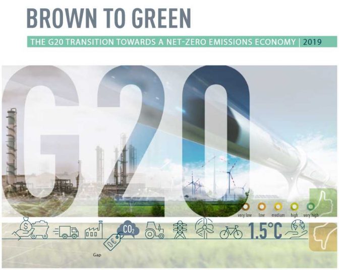 Il Rapporto Brown to Green 2019 sulle azioni del G20 per il clima