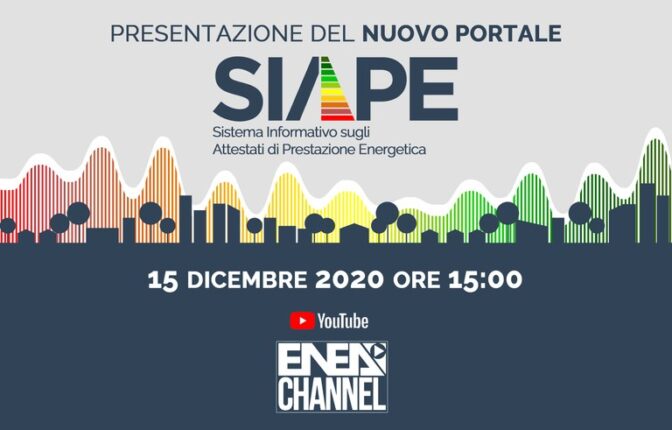 Presentazione portale SIAPE, 15 dicembre 2020 ore 15