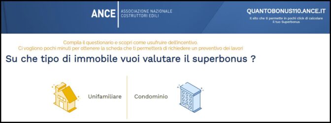 Da ANCE un sito per calcolare facilmente l’importo del Superbonus 110%