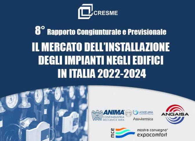 Rapporto Cresme sugli impianti nel settore delle costruzioni