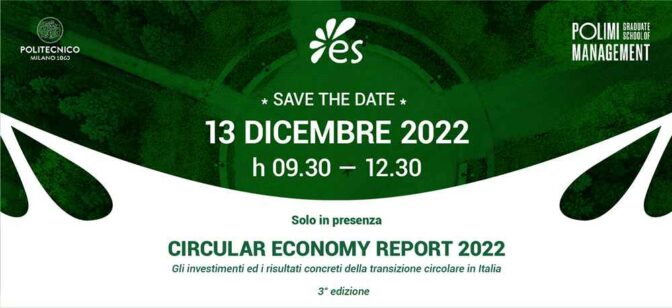 Circular Economy Report, Milano 13 dicembre 2022